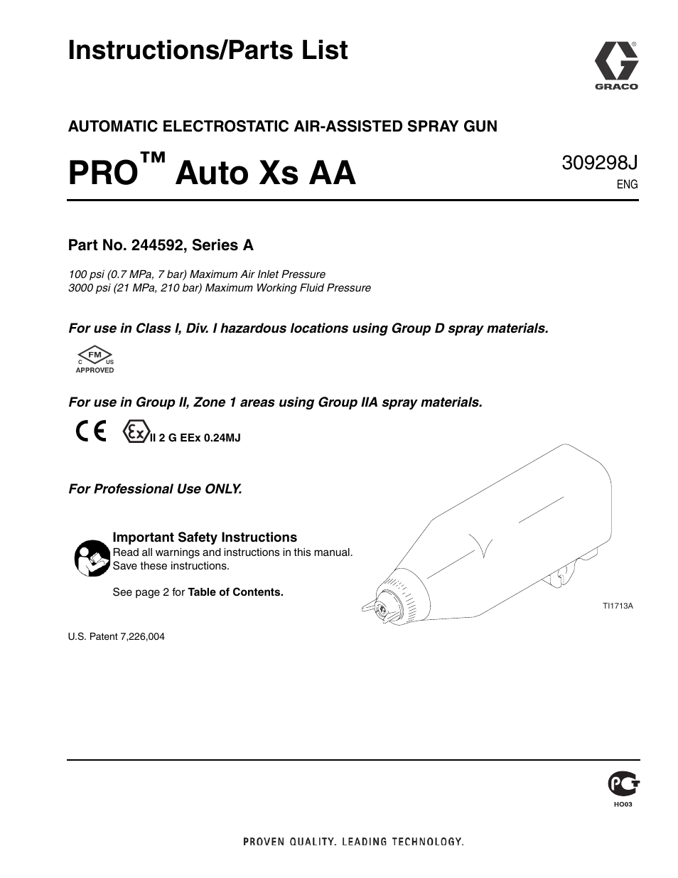 Graco Inc. 244592 User Manual | 56 pages