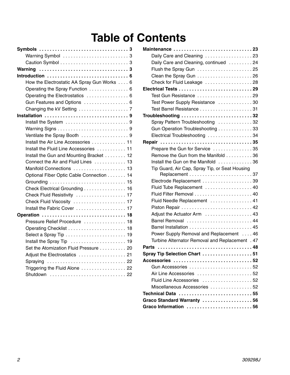 Graco Inc. 244592 User Manual | Page 2 / 56