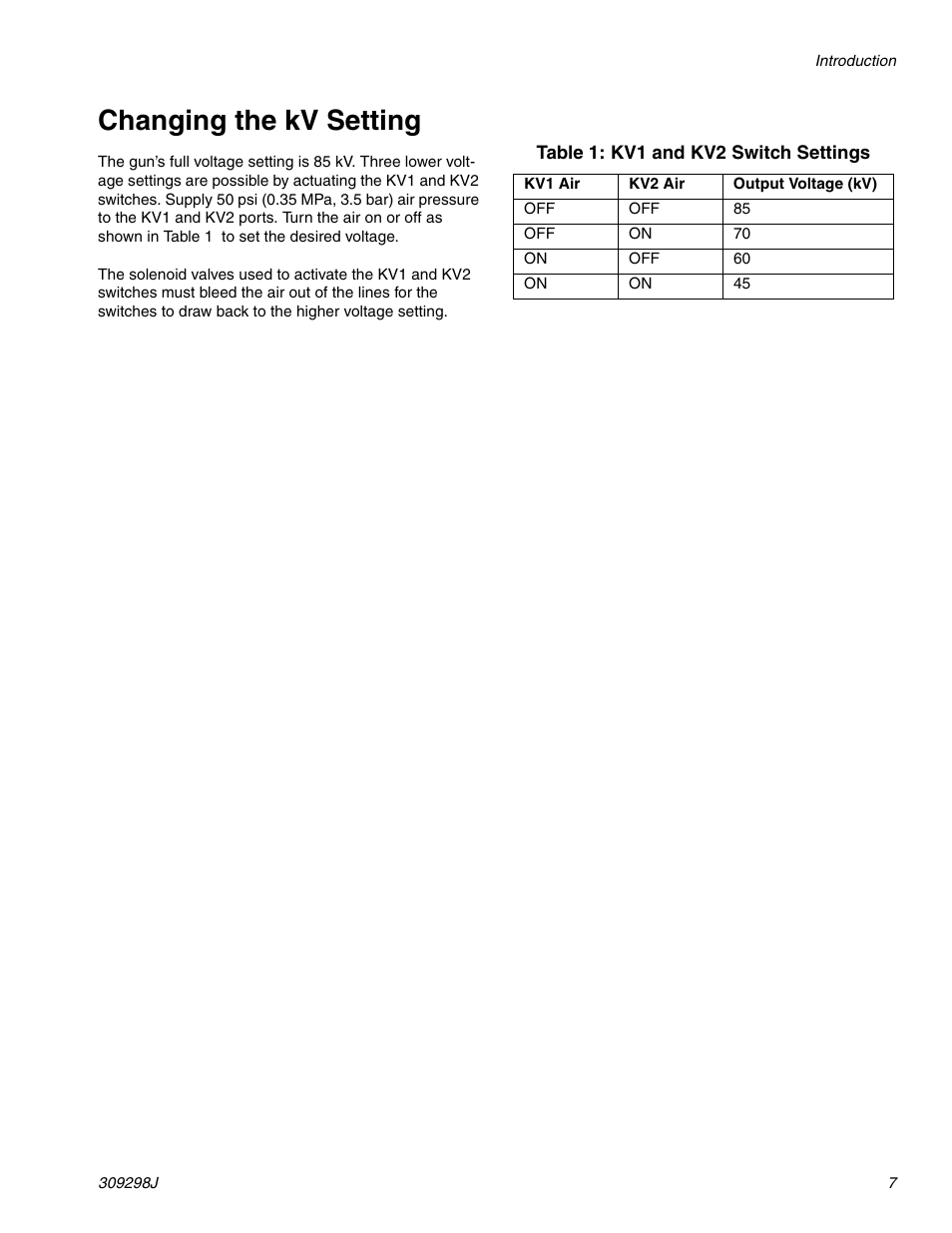 Changing the kv setting | Graco Inc. 244592 User Manual | Page 7 / 56