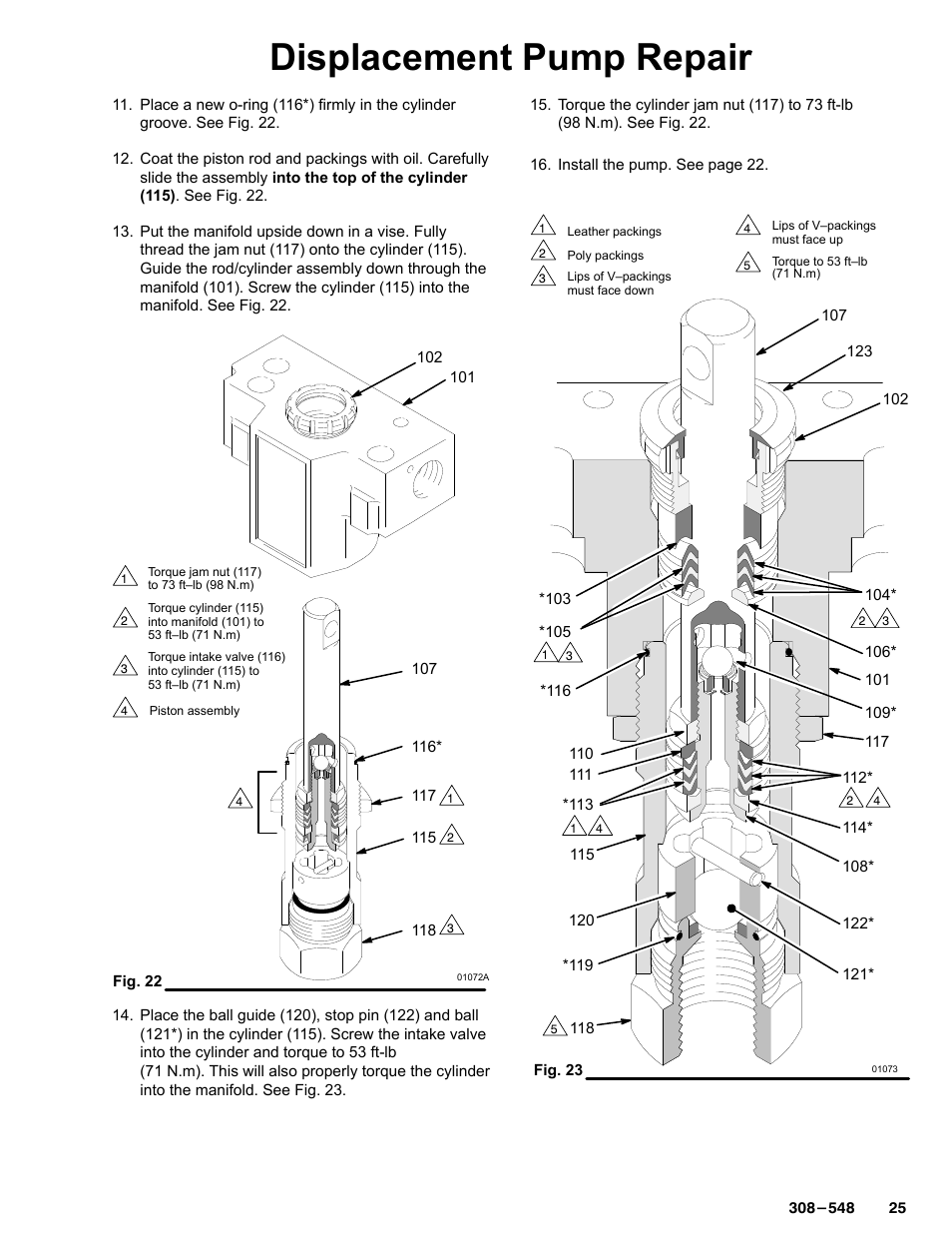 Displacement pump repair | Graco Inc. 231-353 User Manual | Page 25 / 36
