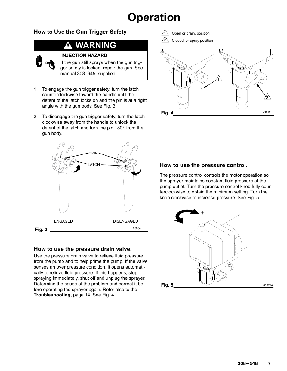Operation, Warning | Graco Inc. 231-353 User Manual | Page 7 / 36