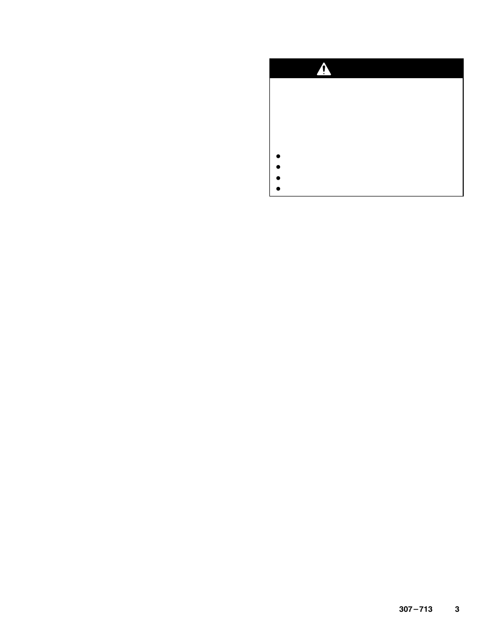 Warning | Graco Inc. 307-713 User Manual | Page 3 / 4