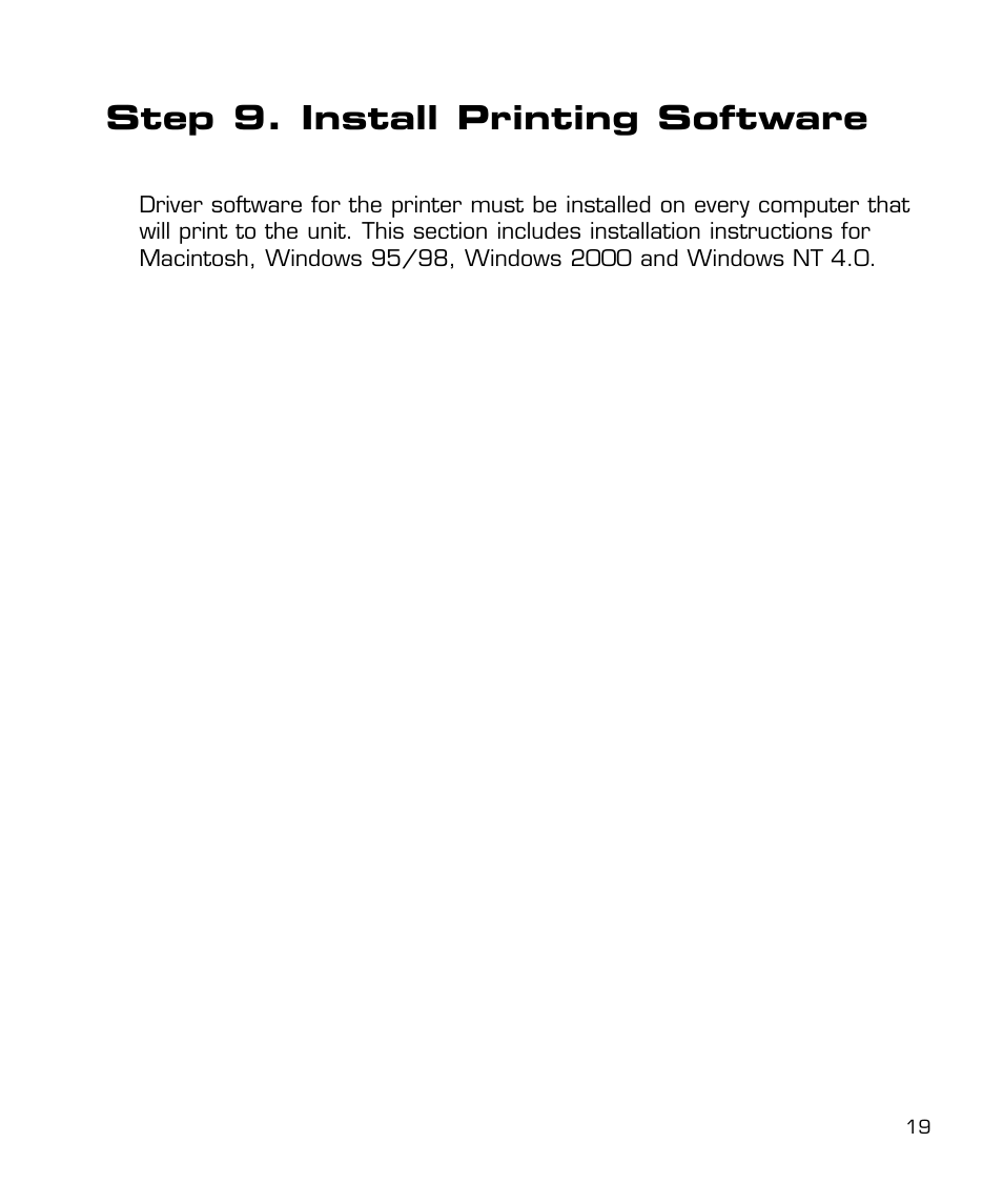 Install printing software, Step 9. install printing software | GCC Printers 21 Series User Manual | Page 22 / 95