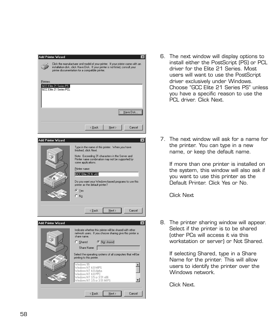 GCC Printers 21 Series User Manual | Page 61 / 95