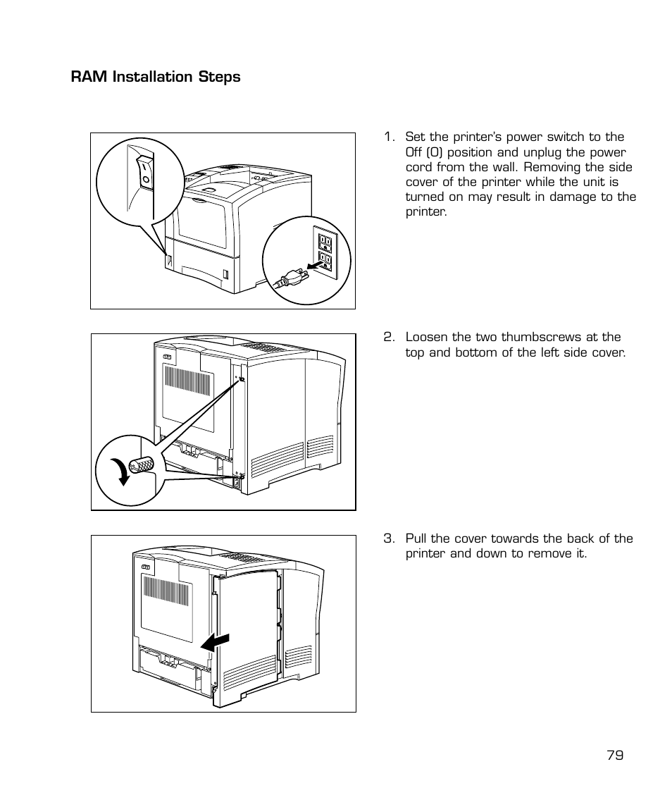 Ram installation steps | GCC Printers 21 Series User Manual | Page 82 / 95