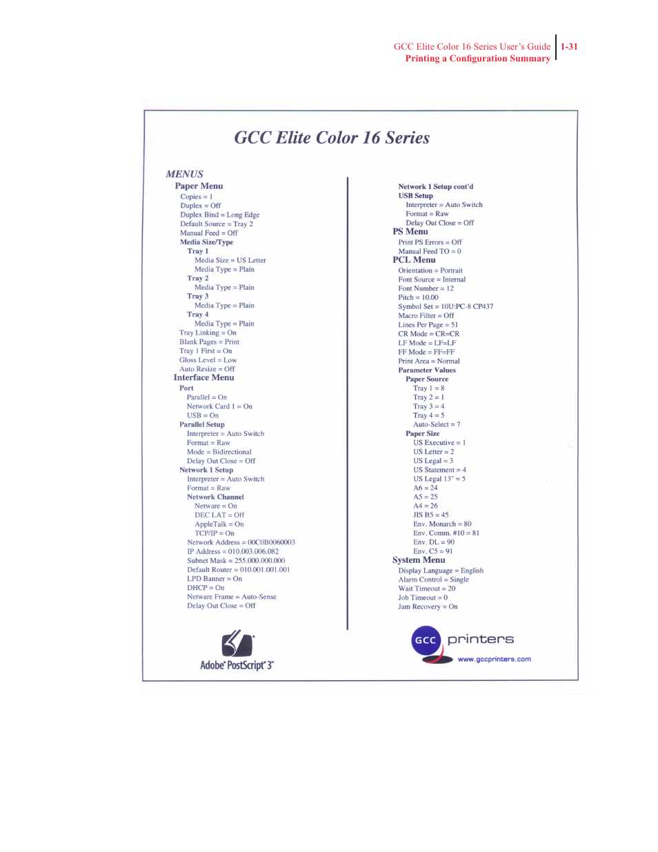 GCC Printers 16 User Manual | Page 51 / 196