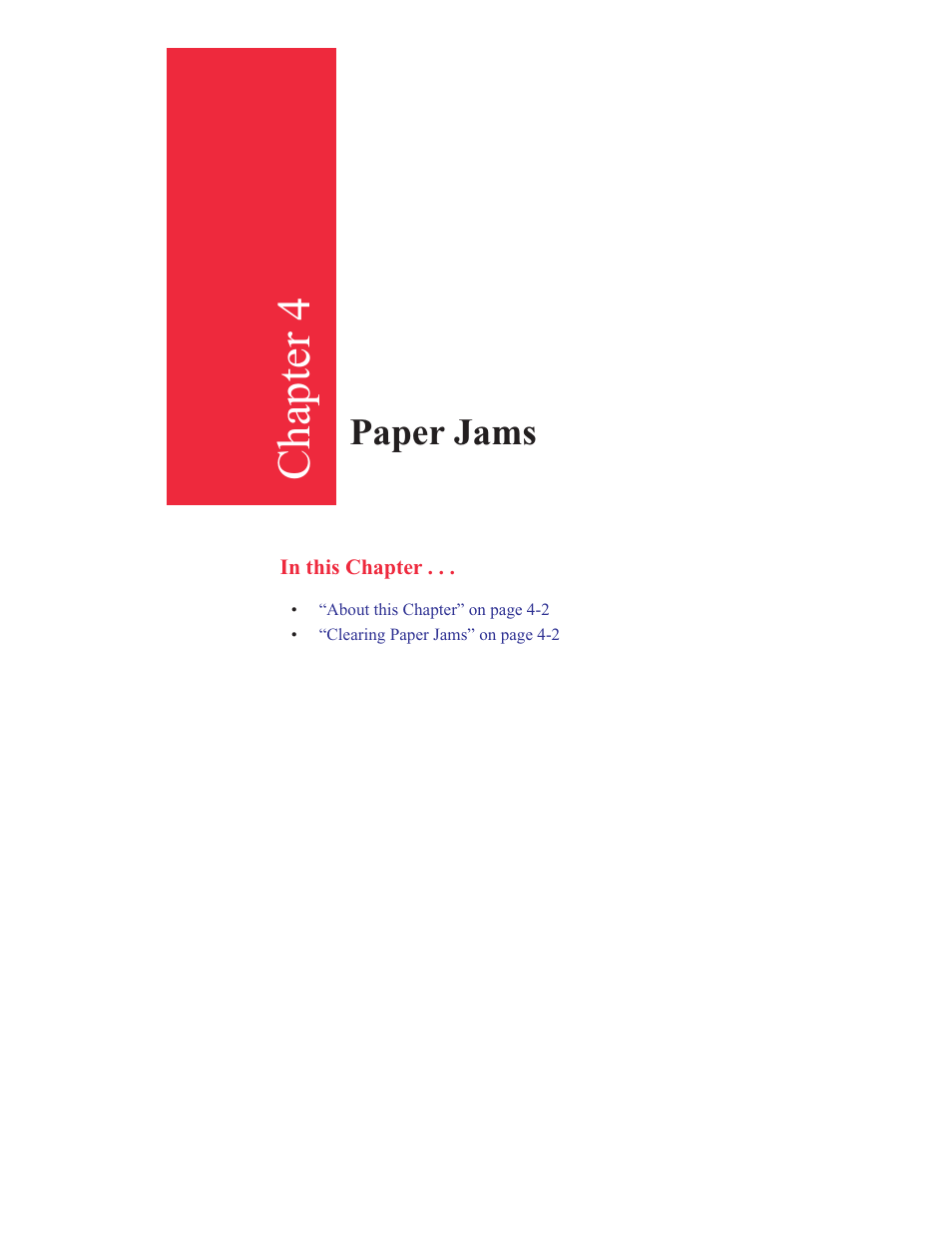 4 - paper jams, Chapter 4, Paper jams | GCC Printers 16 User Manual | Page 99 / 196