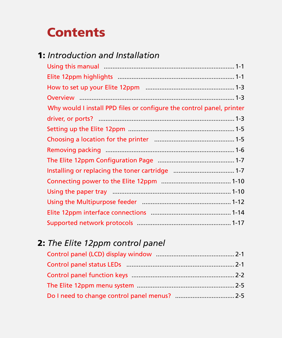 GCC Printers Elite 12ppm User Manual | Page 2 / 193