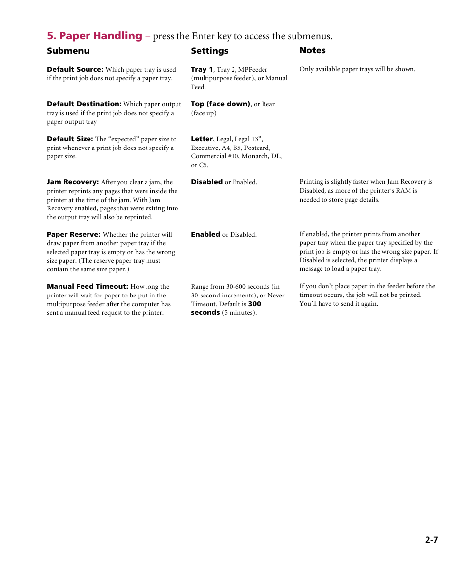 Paper handling | GCC Printers Elite 12ppm User Manual | Page 31 / 193