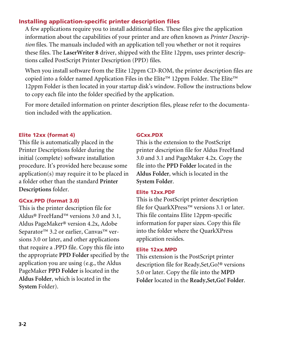 GCC Printers Elite 12ppm User Manual | Page 38 / 193