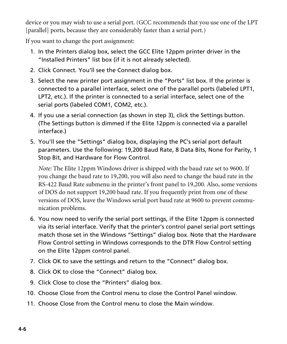 GCC Printers Elite 12ppm User Manual | Page 56 / 193