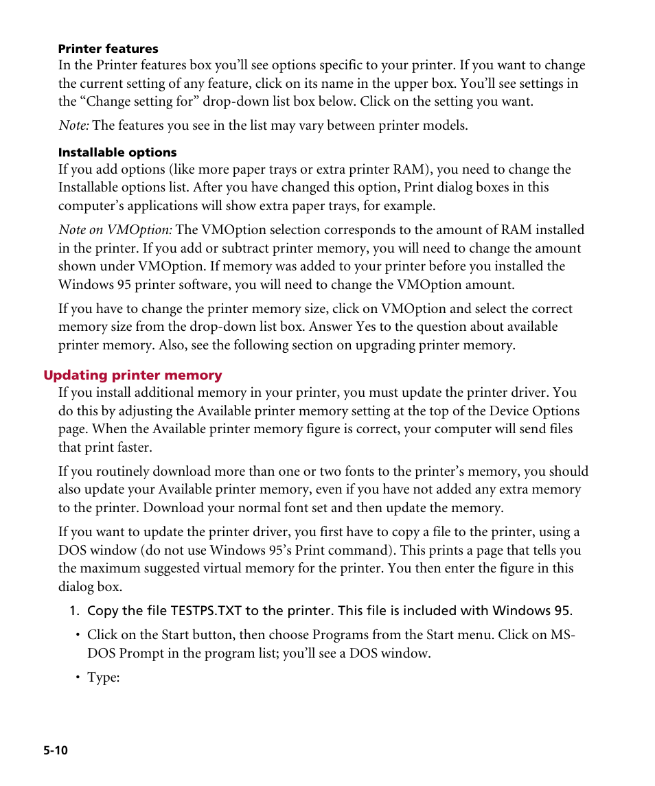 Updating printer memory | GCC Printers Elite 12ppm User Manual | Page 69 / 193