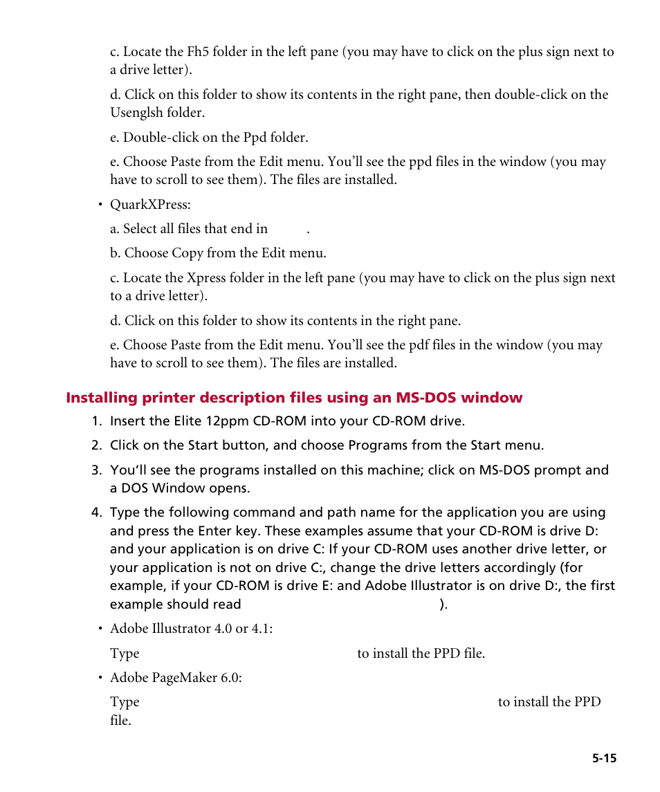 GCC Printers Elite 12ppm User Manual | Page 74 / 193