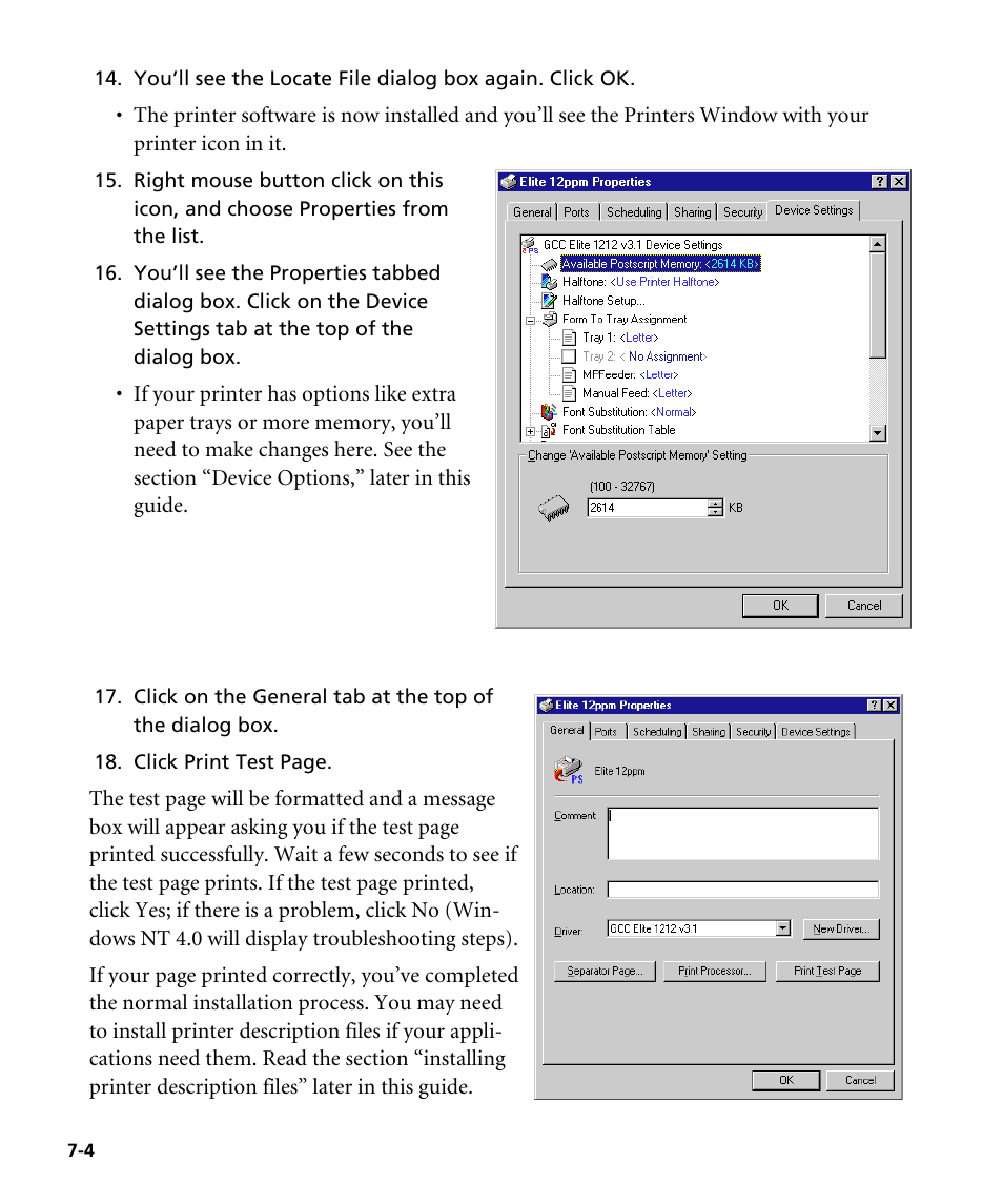 GCC Printers Elite 12ppm User Manual | Page 87 / 193