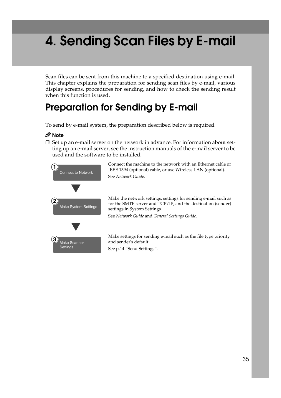  sending scan files by e-mail, Preparation for sending by e-mail, Sending scan files by e-mail | GCC Printers 2018 User Manual | Page 41 / 88