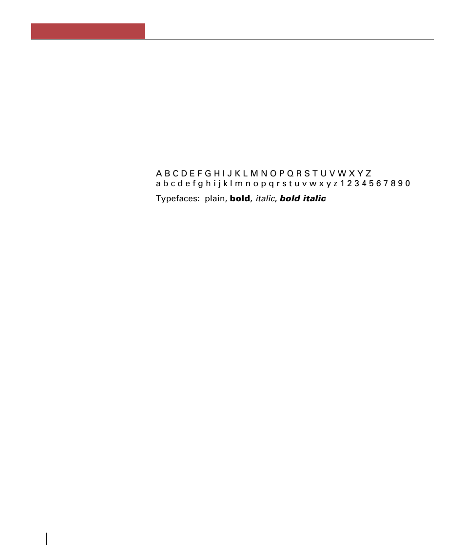 Pcl resident font catalog, Chapter 6 fonts | GCC Printers Elite XL User Manual | Page 138 / 199