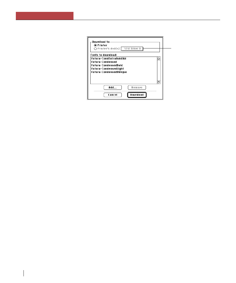 Additional laserwriter utility functions, File menu functions, Chapter 6 fonts | GCC Printers Elite XL User Manual | Page 142 / 199