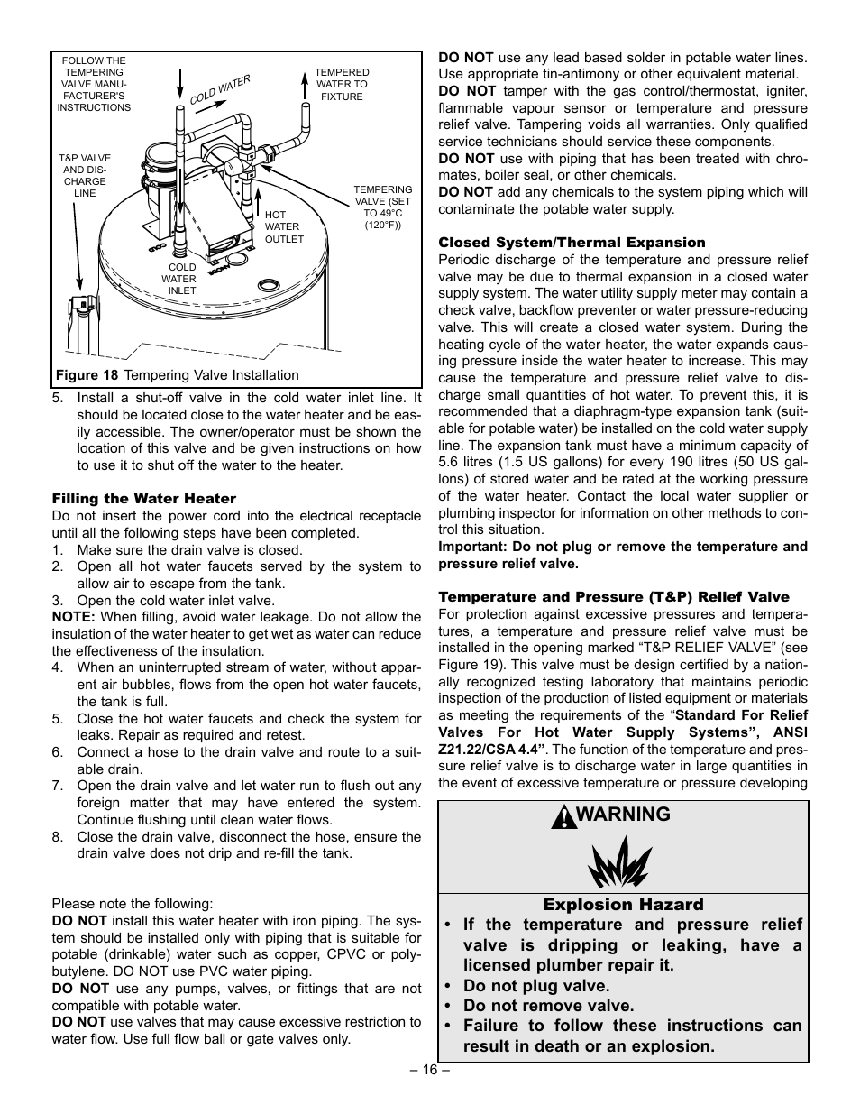 Warning | GSW 5065 User Manual | Page 16 / 29