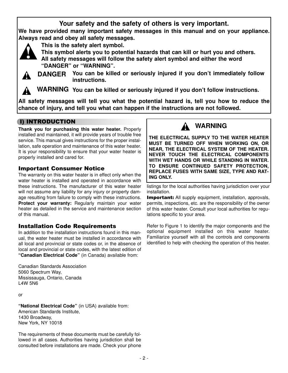 Danger warning, Warning | GSW 73992 User Manual | Page 2 / 24