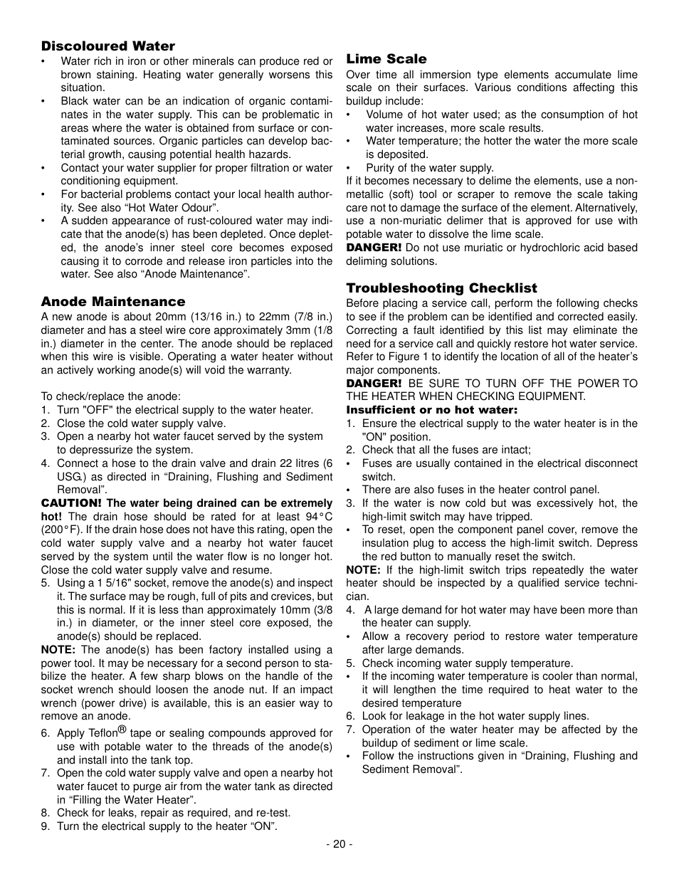 GSW 73992 User Manual | Page 20 / 24
