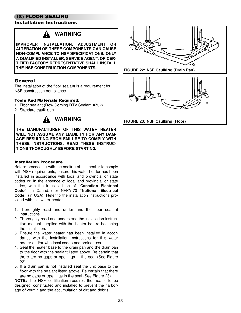Warning | GSW 73992 User Manual | Page 23 / 24