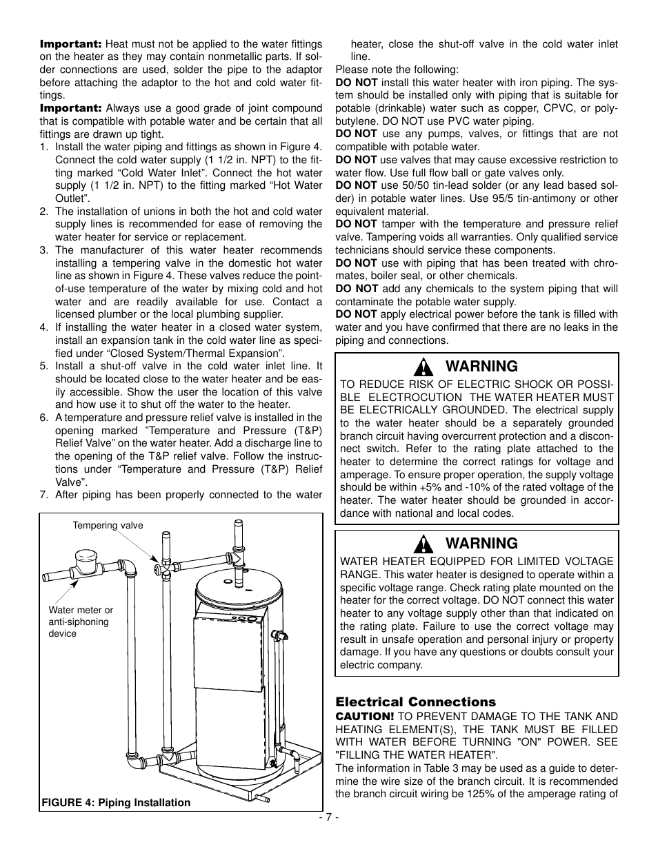 Warning | GSW 73992 User Manual | Page 7 / 24