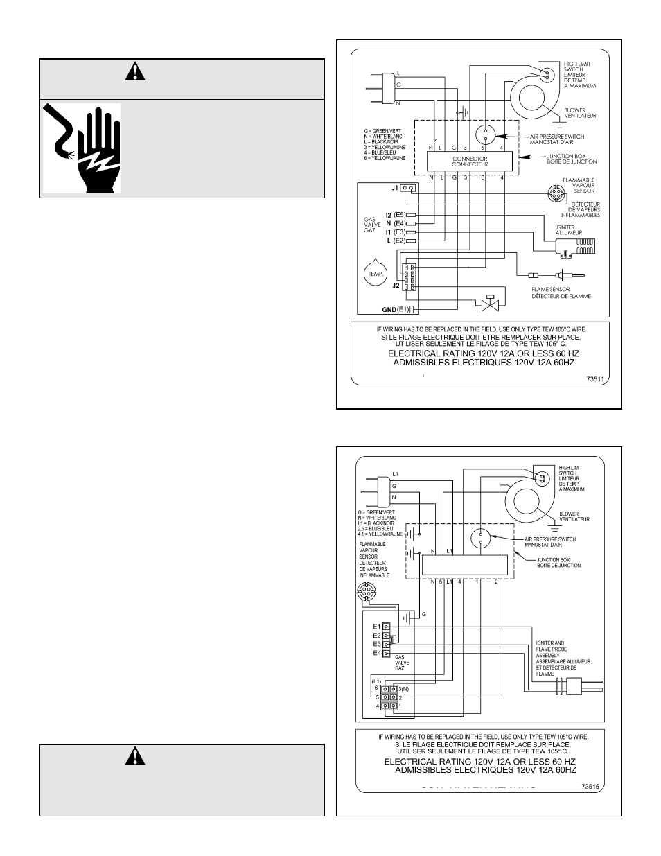 Warning | John Wood Power Vent 0.67 EF User Manual | Page 17 / 36