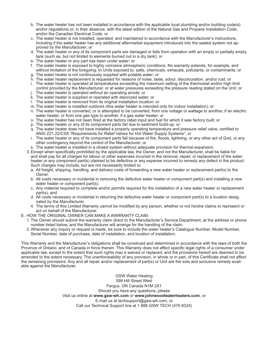 John Wood Power Vent 0.67 EF User Manual | Page 36 / 36