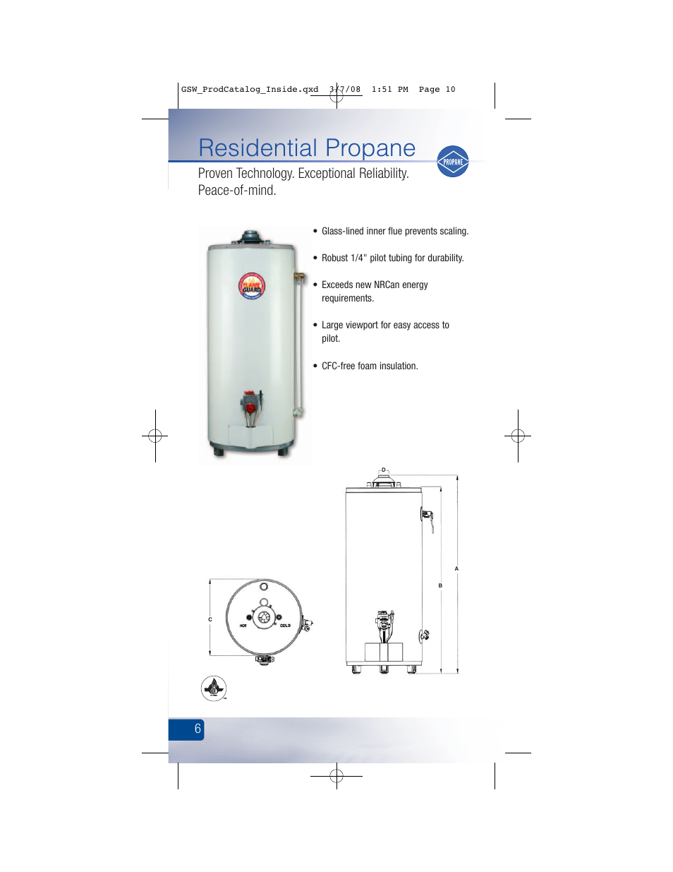 Residential propane | GSW Signature Series Electric User Manual | Page 12 / 86