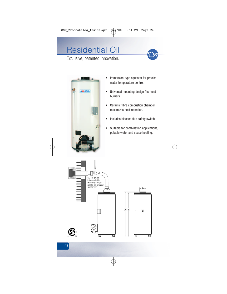 Residential oil, Exclusive, patented innovation | GSW Signature Series Electric User Manual | Page 26 / 86