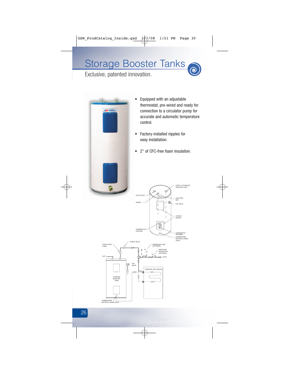 Storage booster tanks, Exclusive, patented innovation | GSW Signature Series Electric User Manual | Page 32 / 86