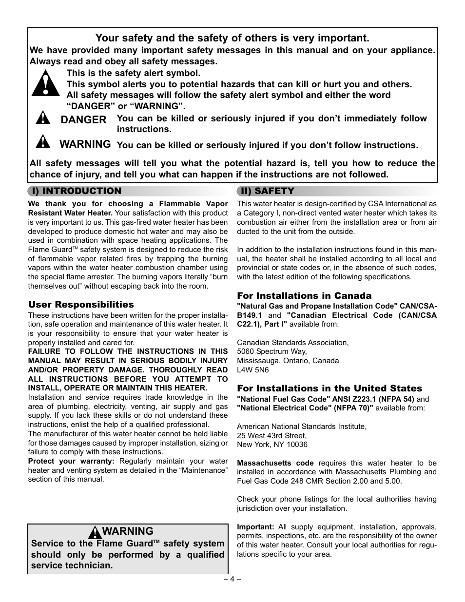 Danger warning, Warning | GSW 72090 User Manual | Page 4 / 26