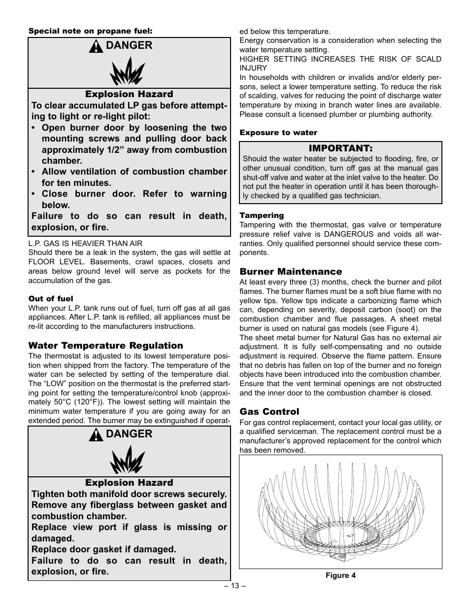 Danger | GSW 61009 REV. C (09-03) User Manual | Page 13 / 17