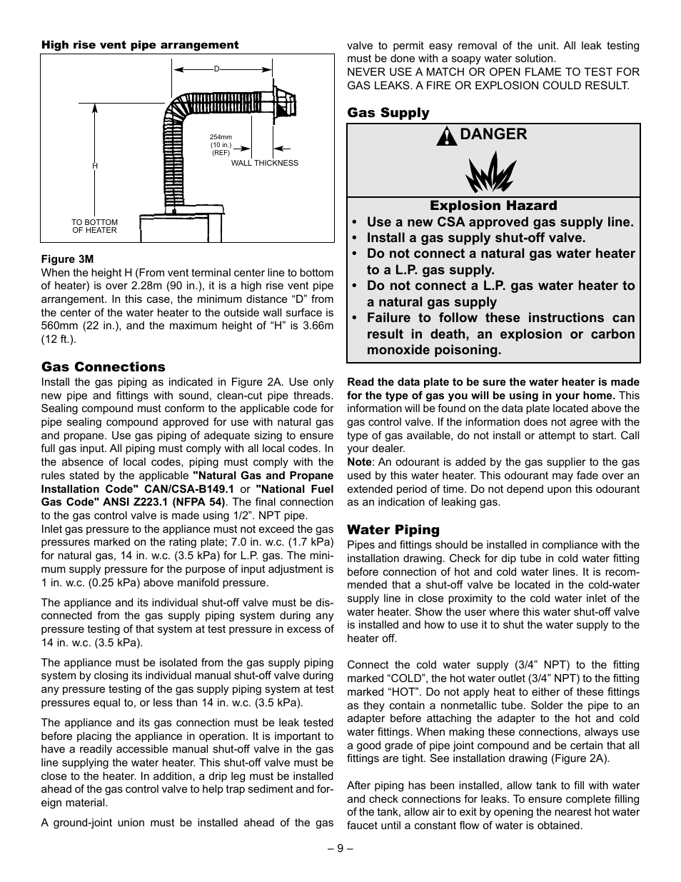 Danger | GSW 61009 REV. C (09-03) User Manual | Page 9 / 17