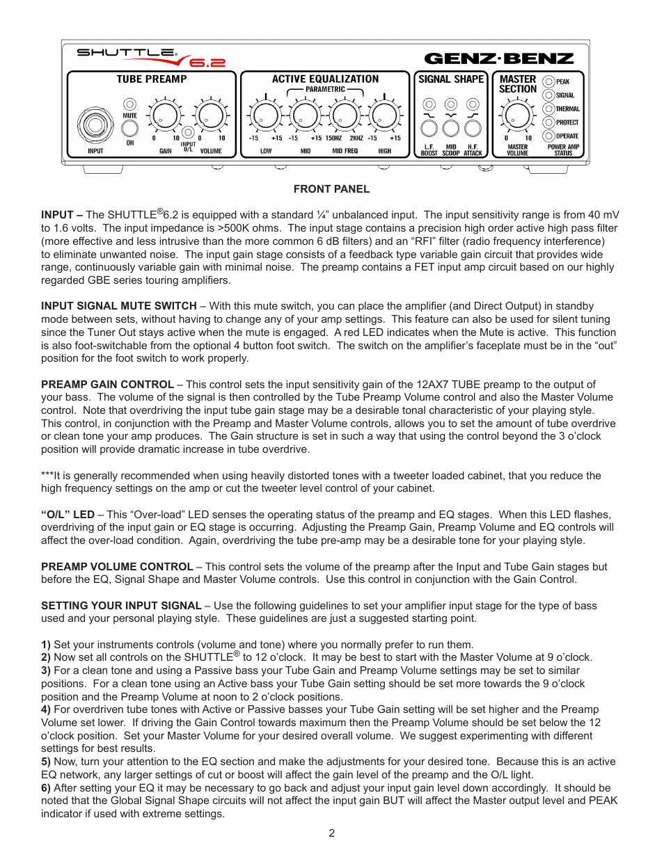 Genz-Benz SHUTTLE 6.2 STL6-2 User Manual | Page 2 / 7