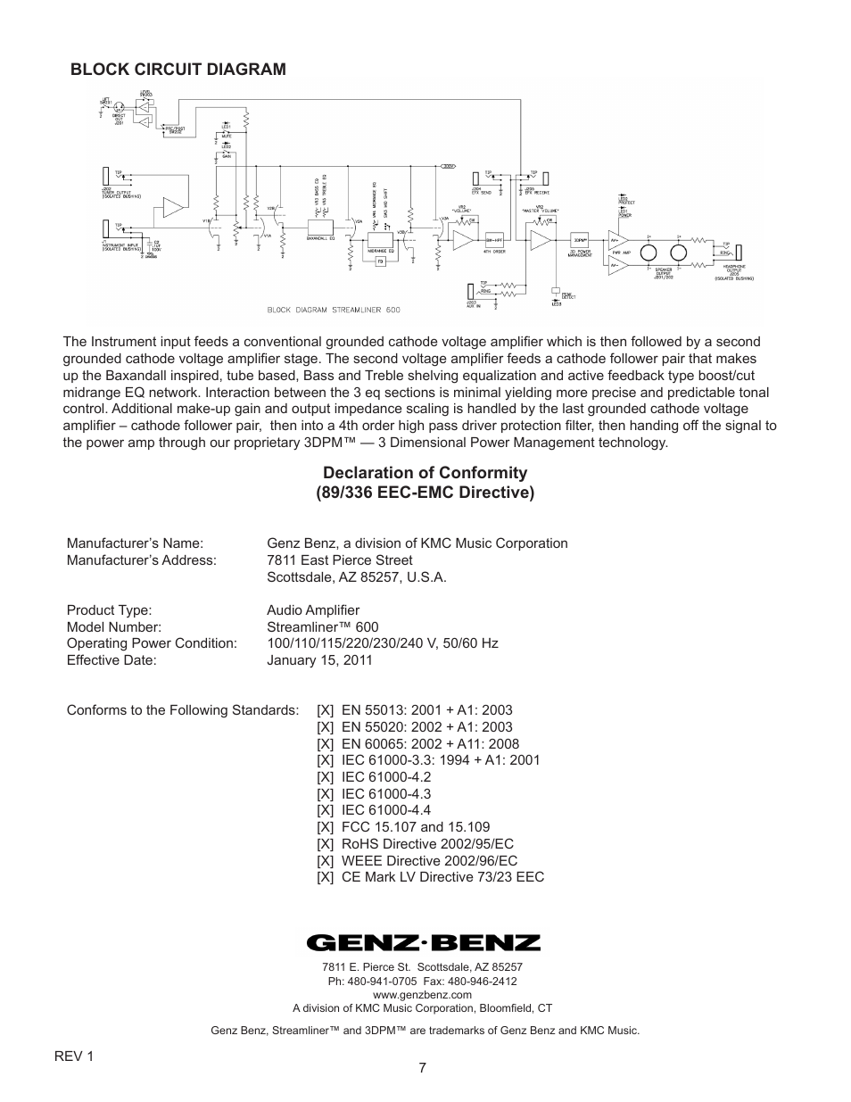 Genz-Benz STREAM LINER 600 User Manual | Page 7 / 7
