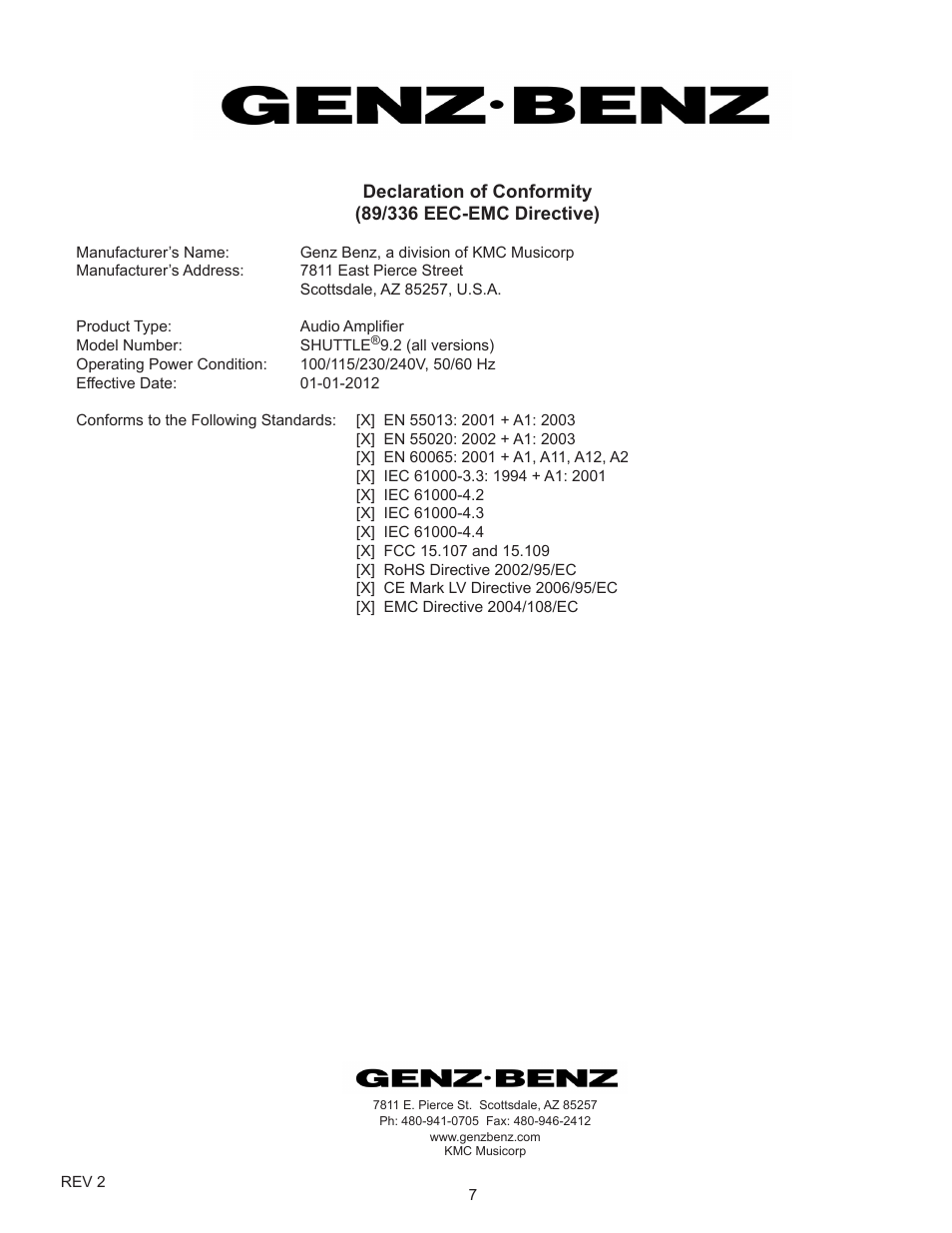 Genz-Benz SHUTTLE 9.2 User Manual | Page 7 / 7
