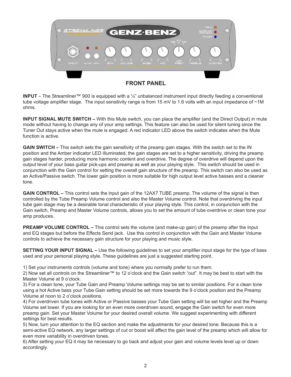 Genz-Benz STREAMLINER 900 User Manual | Page 2 / 7