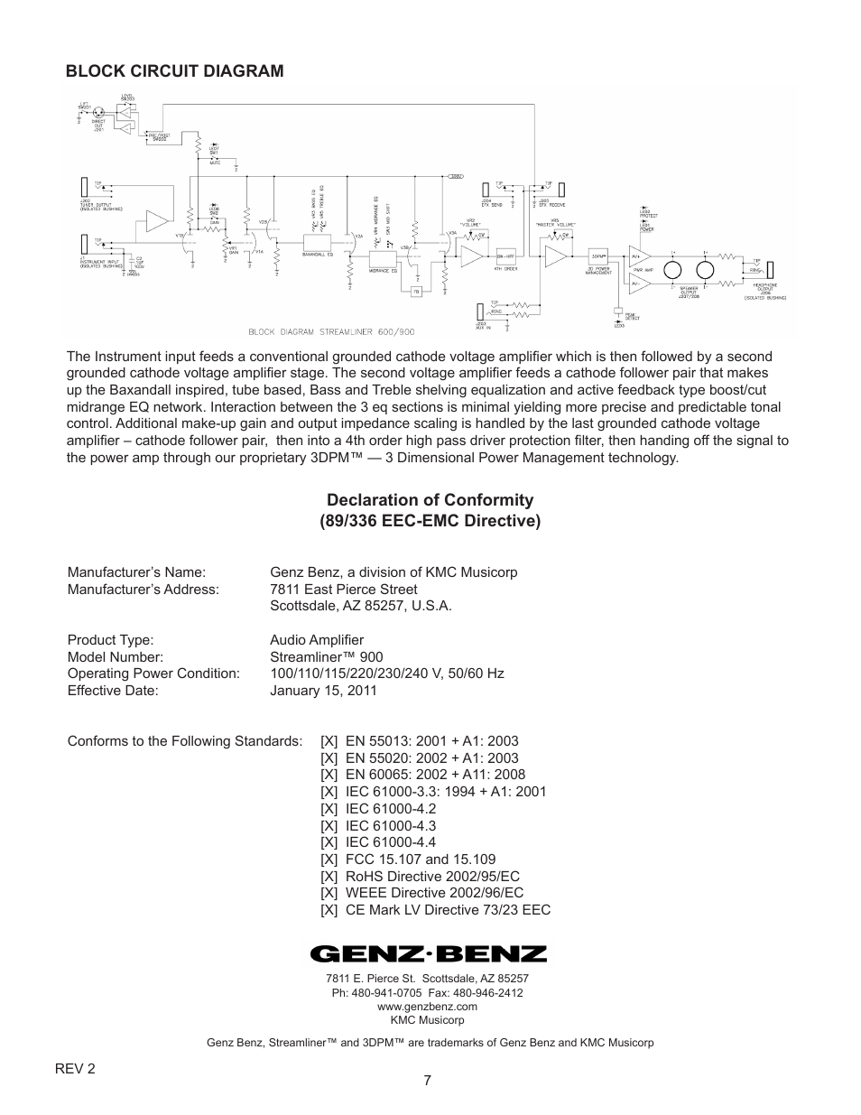 Genz-Benz STREAMLINER 900 User Manual | Page 7 / 7