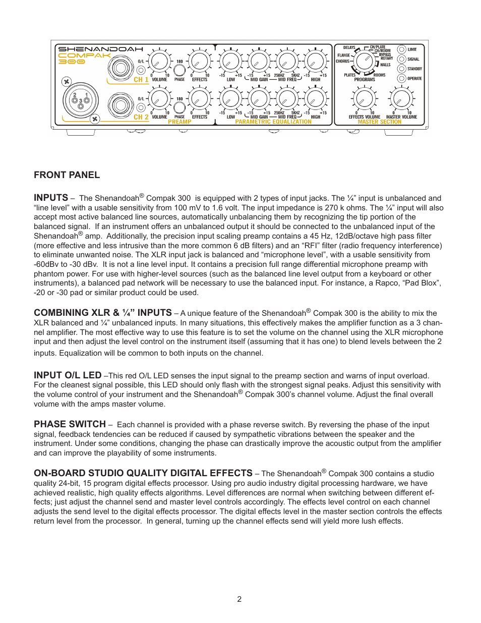 Genz-Benz SHENANDOAH COMPAK 300 User Manual | Page 2 / 8