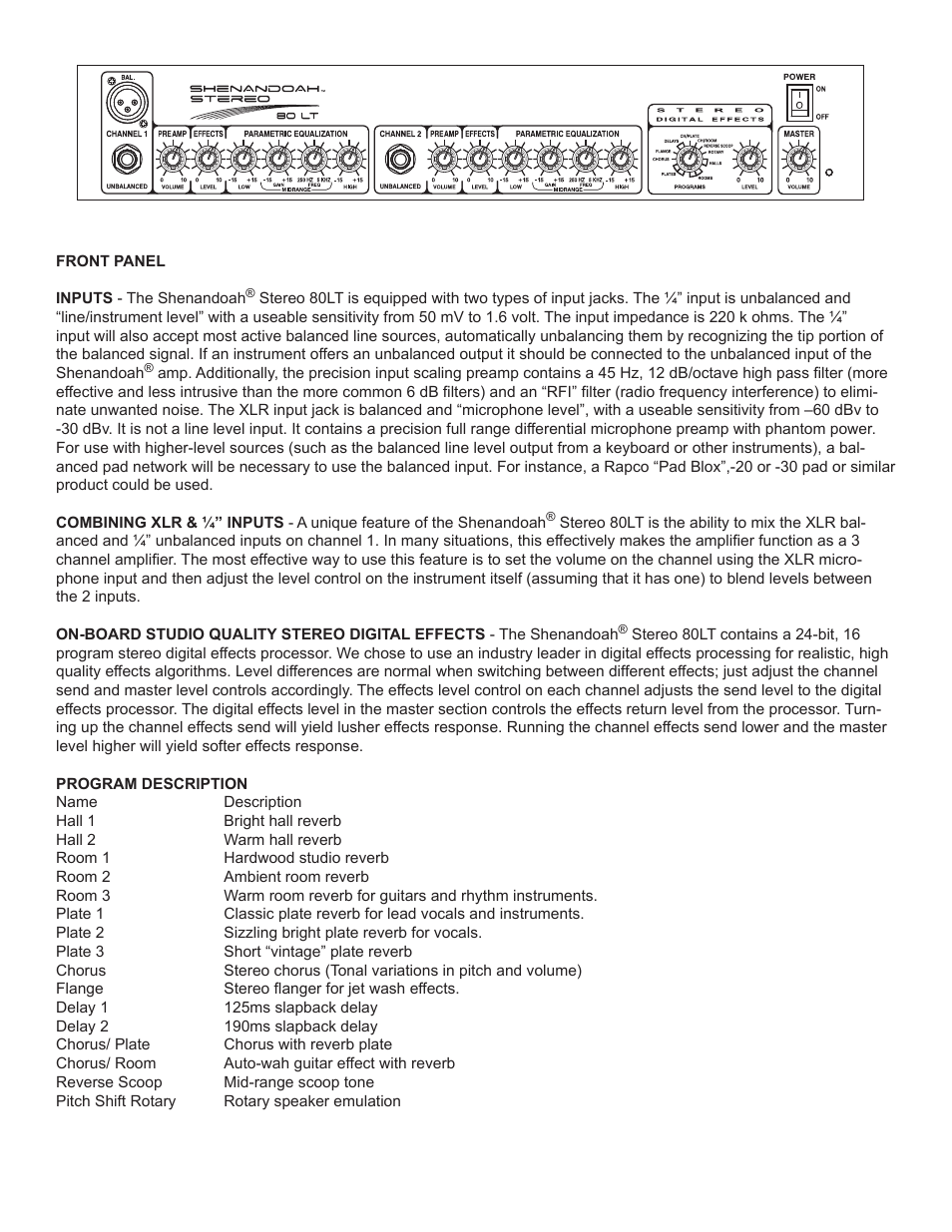 Genz-Benz SHENANDOAH 80 LT User Manual | Page 2 / 7
