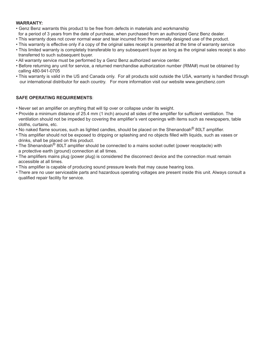 Genz-Benz SHENANDOAH 80 LT User Manual | Page 5 / 7