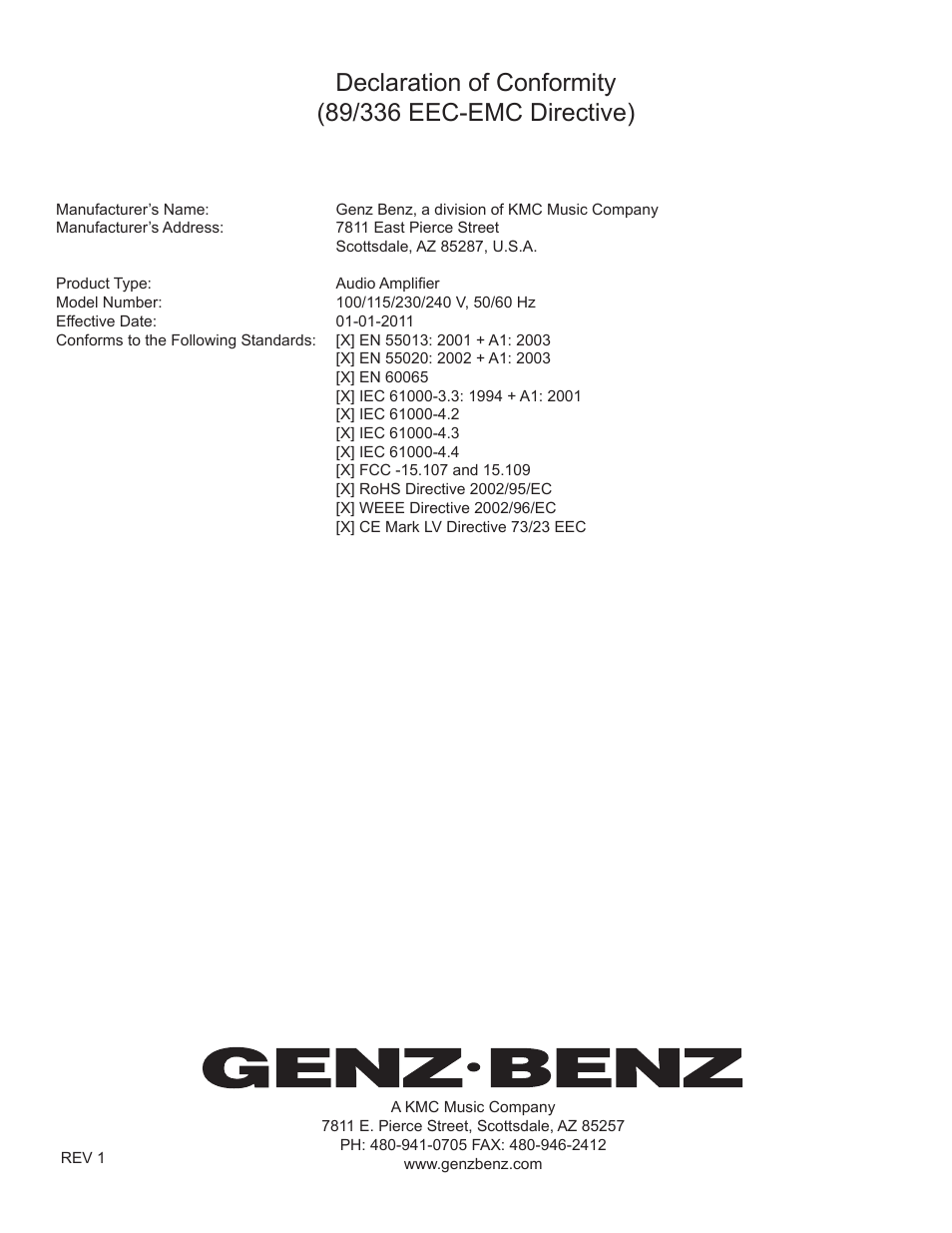 Genz-Benz SHENANDOAH 80 LT User Manual | Page 7 / 7
