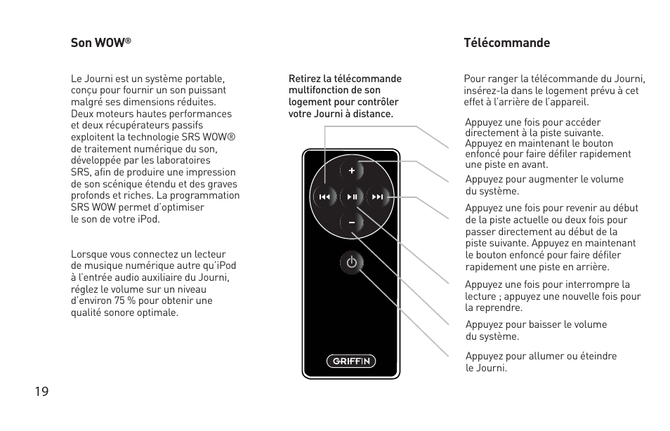 Griffin Technology Griffin TuneBuds Personal Mobile Speaker System User Manual | Page 19 / 42