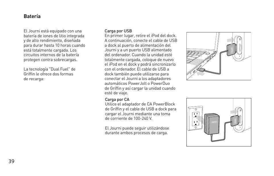 Griffin Technology Griffin TuneBuds Personal Mobile Speaker System User Manual | Page 39 / 42
