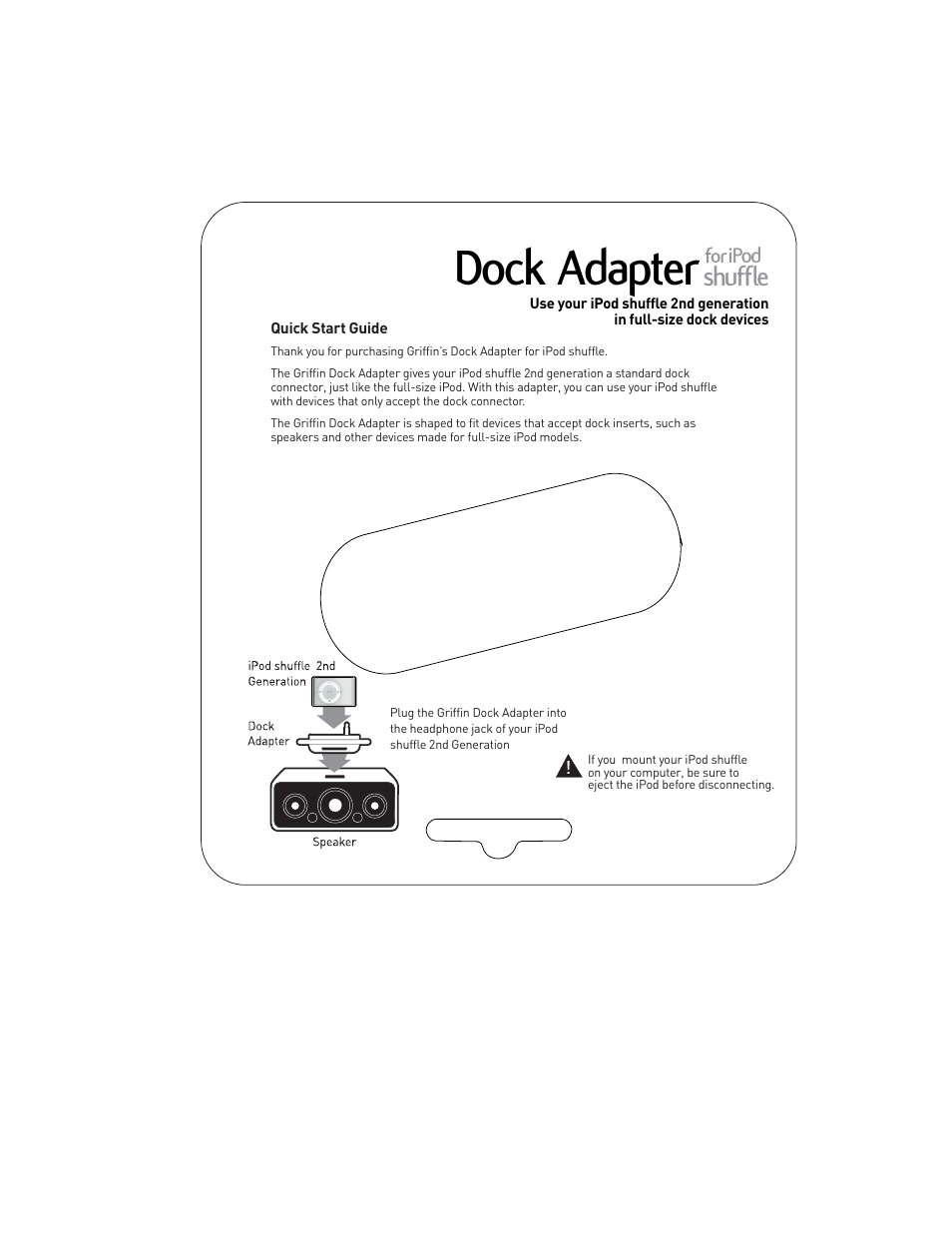 Griffin Technology Dock Adapter User Manual | 2 pages