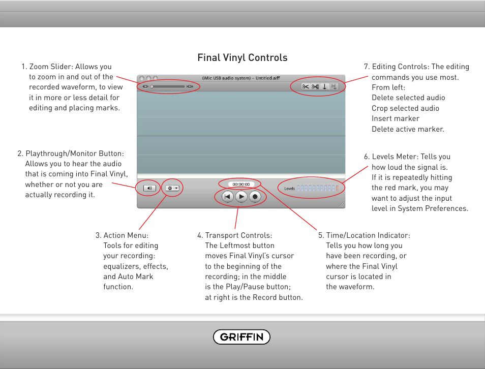 Final vinyl controls | Griffin Technology Final Vinyl 2.5 User Manual | Page 6 / 17