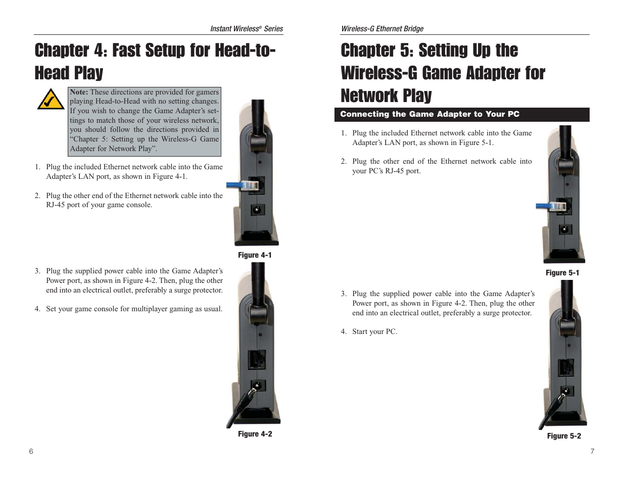Chapter 4: fast setup for head-to- head play | Green House WGA54G User Manual | Page 7 / 23
