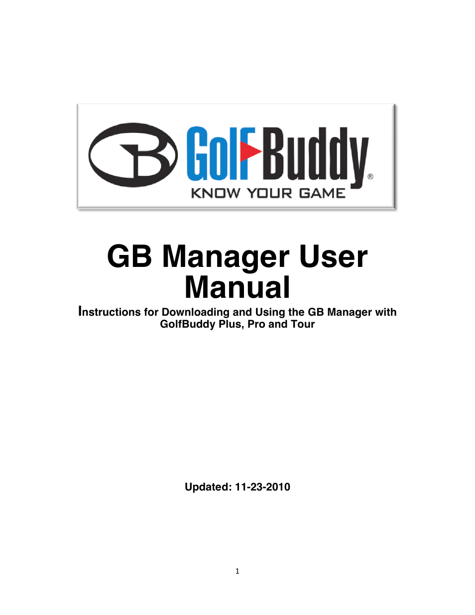 Golf Buddy GolfBuddy Pro User Manual | 29 pages