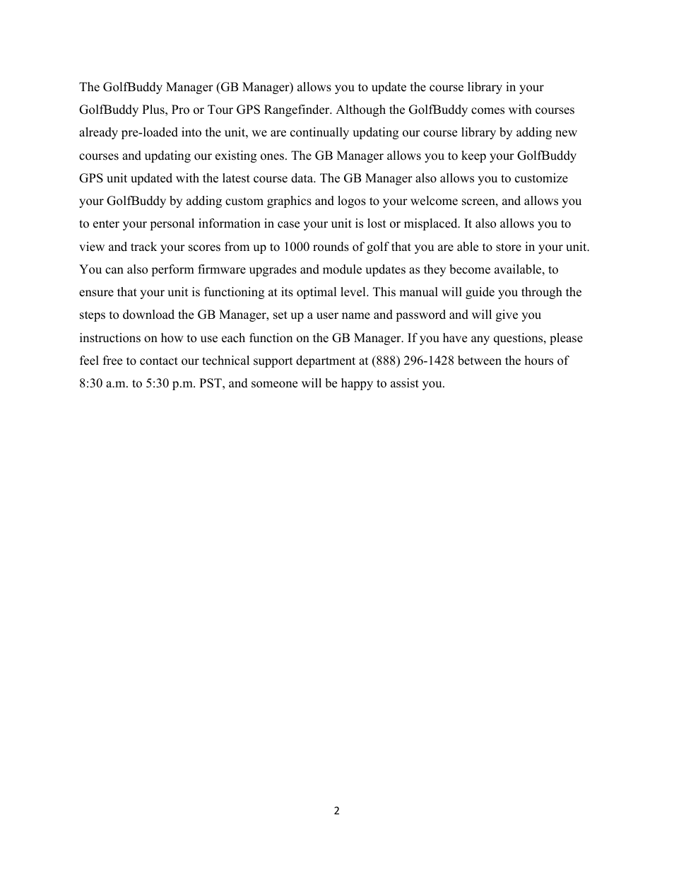 Golf Buddy GolfBuddy Pro User Manual | Page 2 / 29